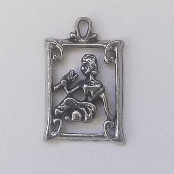 VIRGO laser cut pewter Zodiac sign pendant PENDANT - Picture 6 of 9